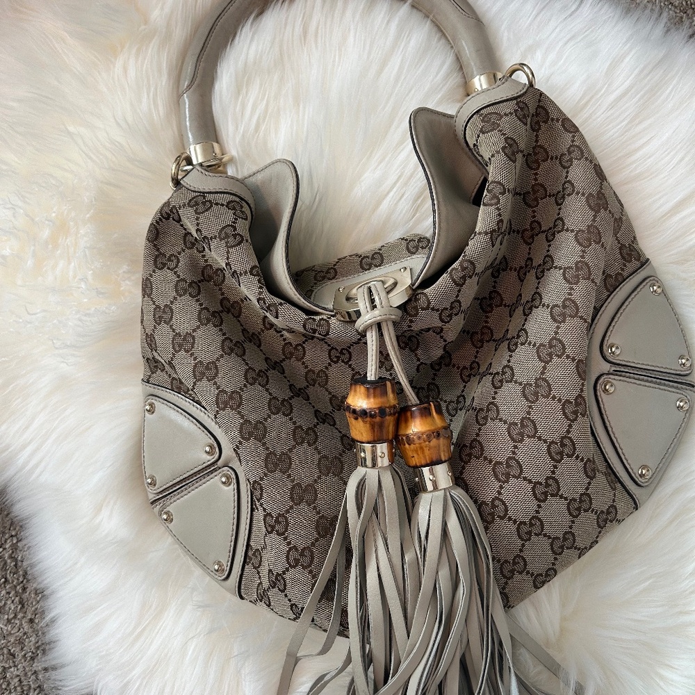 Gucci Guccissima Leather Indy Tassel Hobo